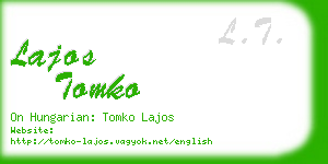 lajos tomko business card
